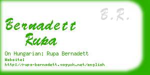 bernadett rupa business card